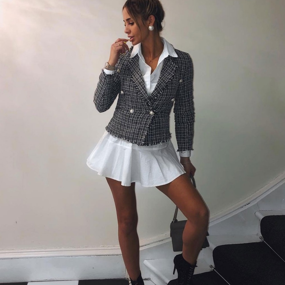 Restocked 5 🌟Tweed Dreams Black Blazer - Picture 7 of 8